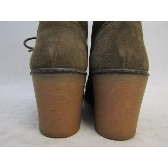 Clarks Womens Size 8 M Brown Suede Lace Up Wedge Fashion Ankle Boots Booties - Picture 8 of 11